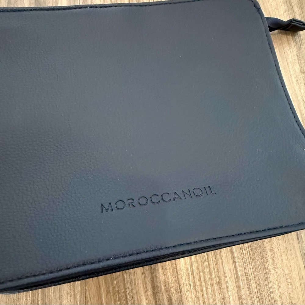 Morroccanoil Black Zip Cosmetic Pouch with Blue Interior - Picture 6 of 6
